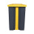 久洁（Jojell）87L脚踏翻盖塑料垃圾桶加厚大容量商用环卫厨房酒店办公灰黄垃圾箱