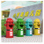 造型大号分类幼儿园创意消防栓公园卡通商用户外果皮箱带盖垃圾桶 黄桶红帽*100cm