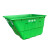 400L保洁车手推塑料环卫垃圾车大号户外垃圾桶市政物业垃圾清运车定制 绿色(整车不带盖)