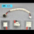 阿尔郎电动扭扭双轮平衡车充电口三孔锂电接口配件通用开关连接线 2线2孔黑色头