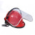 安全帽带面罩全脸防护透明PVC铝包边烧焊防飞溅防冲击打磨面屏定制 红色安全帽+支架+面屏
