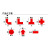 寰跃 6S四角定位贴 5S桌面定位贴纸 3*3*1cm 100个/包 白色L型