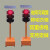 定制移动太阳能红绿灯警示灯十字路口道路施工指示灯箭头通信 30012B90型升降款 300四