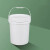 诺贝利奥 食品级塑料桶密封带盖桶小水桶包装桶 20L 螺旋款带提手白色