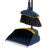 欧彤（OUTONG）TO-0324 磁吸套扫 物业保洁商用软毛防风梳齿扫把扫帚簸箕套装 蓝色