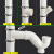 PVC补漏带开口口 哈夫节补漏PVC检修片110 75变径50排水管三通补 160x160开口三通(长款)