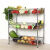厨房用品置物架4层不锈钢色水果蔬菜收纳储物架落地多层整理架子 中管长60宽30高120四层
