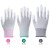 PU浸塑胶涂指涂掌尼龙手套劳保工作耐磨防滑干活打包薄款胶皮手套 白色涂指手套（36双） M