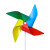 赫钢 幼儿园塑料风车景区户外装饰风车 风车玩具 四叶纯色对角30cm100个（配空心杆）
