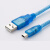 呗哩兔适用 松下AFPX FP0R FP-XH 系列PLC编程电缆数据下载线USB-mini 透明蓝带屏蔽磁环 3M