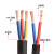 国标铜RVV电源线2/3/4芯2/4/6/10/16平方电缆护套监控电线 4芯1平方(铜)100米