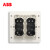 ABB轩致框开关插座二位双控开关AF126;10183437 AF126