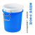 大号加厚塑料圆桶储水带盖桶消毒发酵酿酒工业储存胶桶手提式圆形桶 60L水桶带盖白色