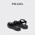 普拉达（PRADA）男士凉鞋徽标轻质厚底亮面皮革渔夫鞋子沙滩鞋黑色520送礼 8