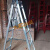 徐腾方管人字梯折叠梯工程建筑阁楼结实耐用25/50方管 加固喷塑红色人字梯1.5米