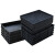 防静电方盘黑色物料盒零件工具元件盒塑料周转箱塑胶托盘浅盘胶盘 托盘外尺寸：530*365*43mm