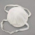白色圆形防尘粉透气工业车间头戴式尼龙面内海棉易呼吸口罩 加厚款一包(十个装)