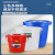 定制定制加厚水桶塑料储水用带盖特大号大白桶户外圆形清洁垃圾桶 45升桶带盖装水92斤 默认发