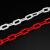 海斯迪克 路锥链条 警示塑料链条 雪糕筒连接件警戒隔离链条 (10mm红白-5米) HKA-58