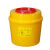 塑料黄色医疗利器盒锐气盒针头回收桶圾桶医院圆形大号小号桌面 4L
