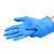 赫思迪格 一次性丁腈手套 防水防油实验室无粉加厚手套 蓝色（100只装） S码 JG-1686