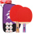 红双喜（DHS）对拍二星级乒乓球拍横直拍套装H2（横直 附乒乓球）