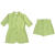 恺吉锐单/套装时尚西装套装女夏薄款西服外套高腰不规则裙裤短裤两件 绿色套装 L 建议110-123斤