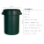 乐柏美Rubbermaid垃圾桶大号商用厨房塑料庭院带盖带轮大容量 绿色76L桶