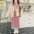 YZYO高中生少女生大学生法式秋冬过膝连衣裙套装女学生韩版日系粉格衬 粉色衬衫（单件） S