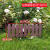 室外花园花坛栏杆围挡户外塑料栅栏围栏室内隔断白色庭院篱笆护栏 桔红色 加强加厚50*20cm 特小