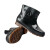 大杨PLA187防滑元宝靴水靴 黑色1双 37码 PVC耐油耐酸碱防水低帮雨鞋 定制