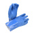 钢米 PVC防化手套 耐磨防水耐酸碱防油工作劳保防护手套 10副/包 1包 34cm蓝色 
