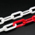 海斯迪克 路锥链条 警示塑料链条 雪糕筒连接件警戒隔离链条 (10mm红白-5米) HKA-58