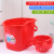 家用手动挤水桶手压地拖桶清洁拖把桶塑料旋转拧水单桶老式墩布桶 0885红色一套