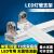集客家 LED支架分体式长条灯管灯座底座T8单支双支带罩平盖日光空灯架 厚款水晶头单支架 1.2米