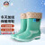 上海牌雨鞋女士中筒可拆卸棉套防寒舒适PVC耐磨防滑防汛劳保工业防护耐腐蚀耐酸碱食品加工鞋SH559A 绿色 40