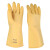 三蝶（sandie） 工业橡胶手套 耐酸碱劳保手套 加厚B型 1付 米黄色 长36cm