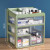 科语家用药箱家庭装药品收纳盒抽屉式透明大容量家用 4层-牛油果绿