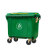 JY-C036 垃圾箱环卫加厚商用户外移动手推大型垃圾车清运车 660L厚分类款绿色/有盖可