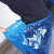 保罗岚芝 一次性加厚防尘防水塑料PE 鞋套中高长筒防护防滑靴套 深蓝色加厚独立包装（50双） 均码 