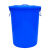 塑料水桶加厚大号带盖储水厨房发酵胶桶大容量白桶蓄水大桶 160c蓝色*送水勺