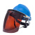 星舵电焊面罩安全帽护罩一体带烧焊防护面具面屏配帽防冲击耐高温化工 支架+茶屏+安全帽