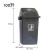 舒弗  户外塑料摇盖式 大号方形弹盖 商场小区公共环卫垃圾桶  23L加厚带盖  单位：个