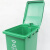 冰禹 BY-7549 分类连体塑料垃圾桶 脚踏脚踩式连体塑料桶垃圾箱 绿色20L厨余垃圾