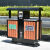 户外分类垃圾桶不锈钢环卫垃圾箱大号室外市政公园小区钢木果皮箱 三色桶: