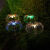 图姆斯太阳能水母七彩灯网红七彩水母灯花园别墅庭院太阳能自动充电渐变 太阳能七彩光纤水母灯（大容量电 2个