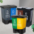 双桶分类垃圾桶脚踏式有盖小区户外垃圾桶 20L蓝绿 可回收物+其 16L蓝灰可回收物+其他垃圾