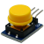 丢石头 带帽按键开关 轻触式按键微动开关 arduino 单片机外设 黄色 10盒