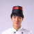 透气厨师帽子男布帽船帽红边帽加厚酒店餐厅烘培店黑色厨房工作帽 加厚白色红边透气船帽（10个装） L（58-60cm）