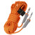 登山绳户外空调安装安全绳攀岩绳攀登装备绳索耐磨救援绳子 10.5mm50米橘套管